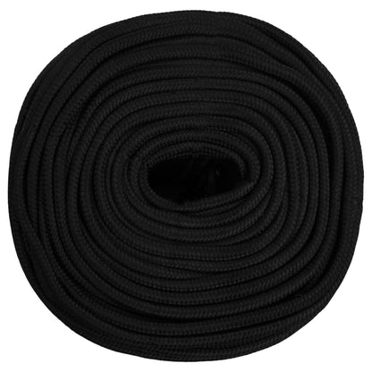 Corda de trabalho 10 mm 100 m poliéster preto