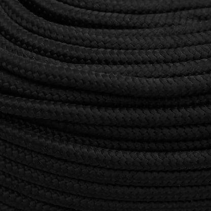 Corda de trabalho 10 mm 100 m poliéster preto