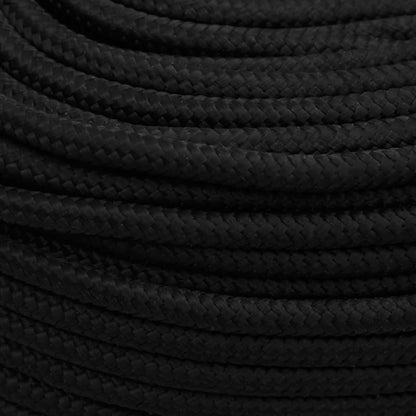 Corda de trabalho 10 mm 250 m poliéster preto