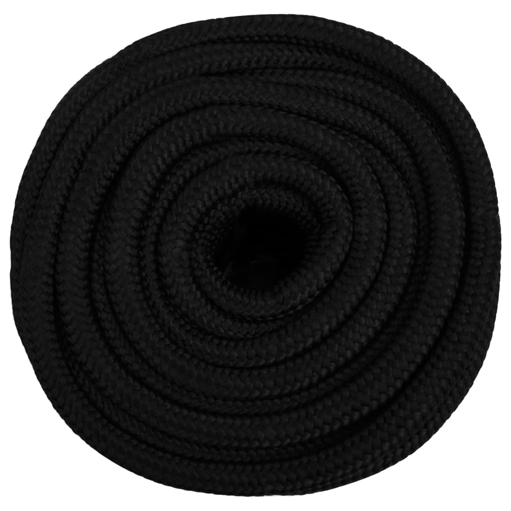 Corda de trabalho 16 mm 25 m poliéster preto