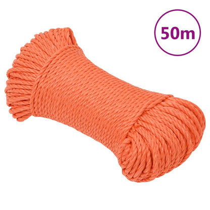 Corda de trabalho 6 mm 50 m polipropileno laranja