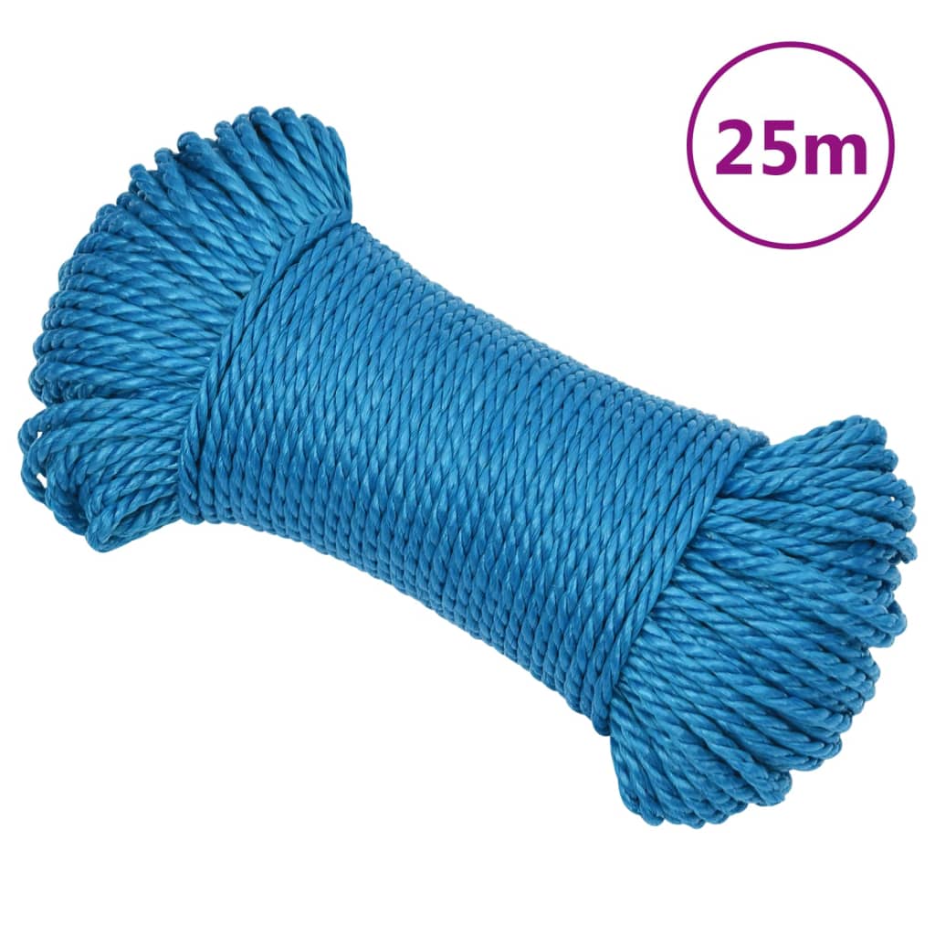 Corda de trabalho 3 mm 25 m polipropileno azul