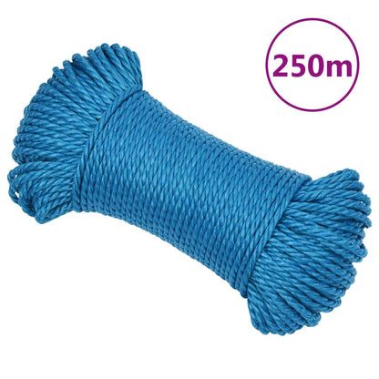 Corda de trabalho 6 mm 250 m polipropileno azul