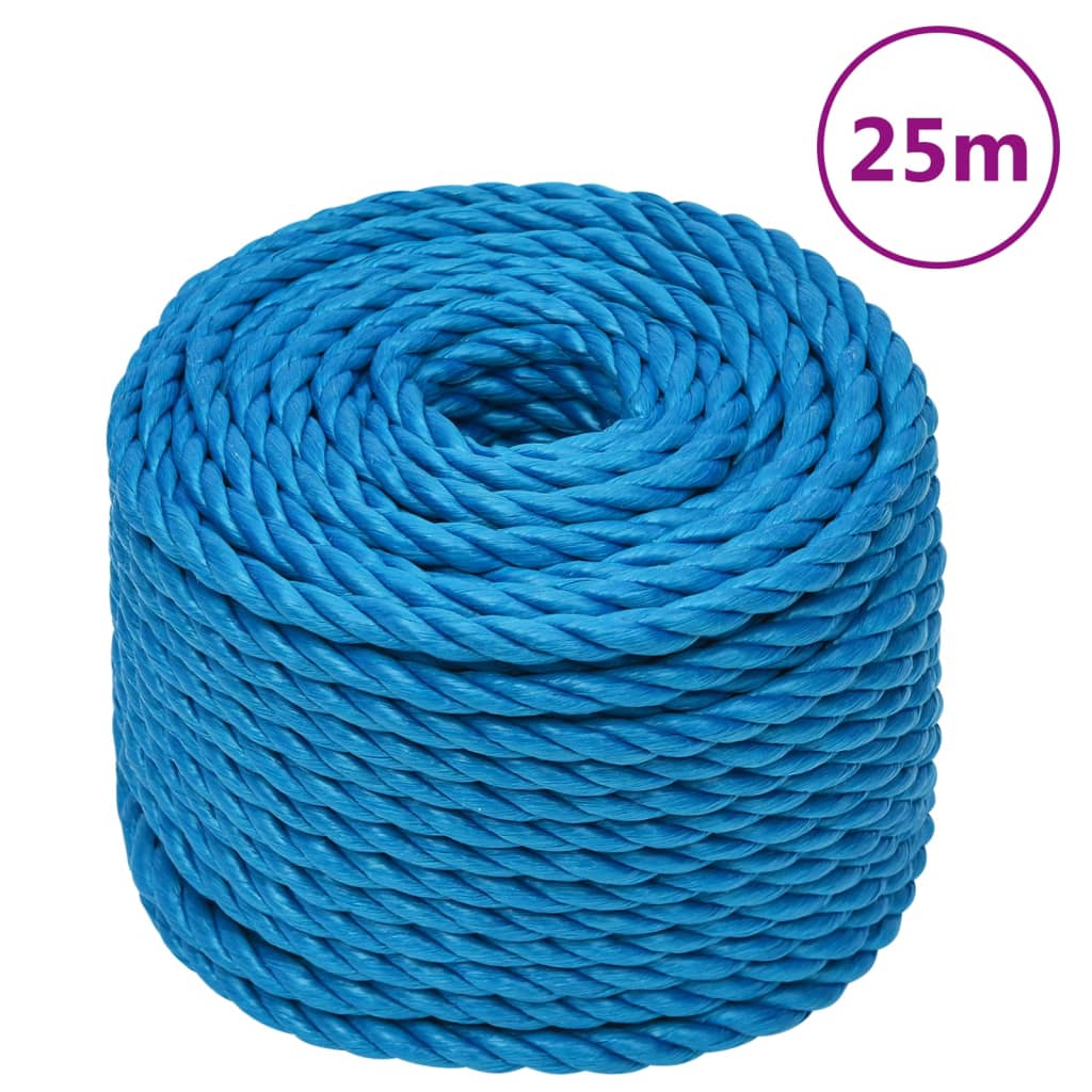 Corda de trabalho 14 mm 25 m polipropileno azul