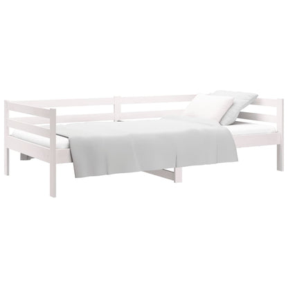 Sofá-cama 90x190 cm madeira de pinho maciça branco