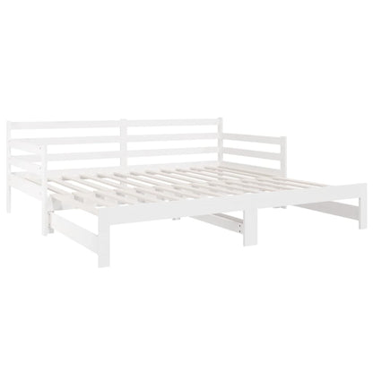 Estrutura sofá-cama de puxar 2x(90x190) cm pinho maciço branco