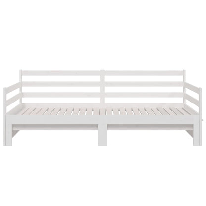 Estrutura sofá-cama de puxar 2x(90x190) cm pinho maciço branco