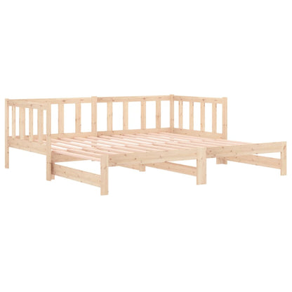 Estrutura sofá-cama de puxar 2x(90x190) cm pinho maciço