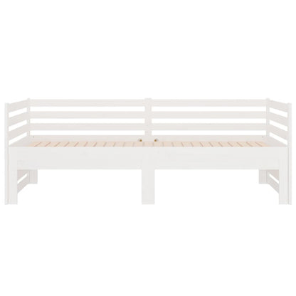 Estrutura sofá-cama de puxar 2x(90x190) cm pinho maciço branco