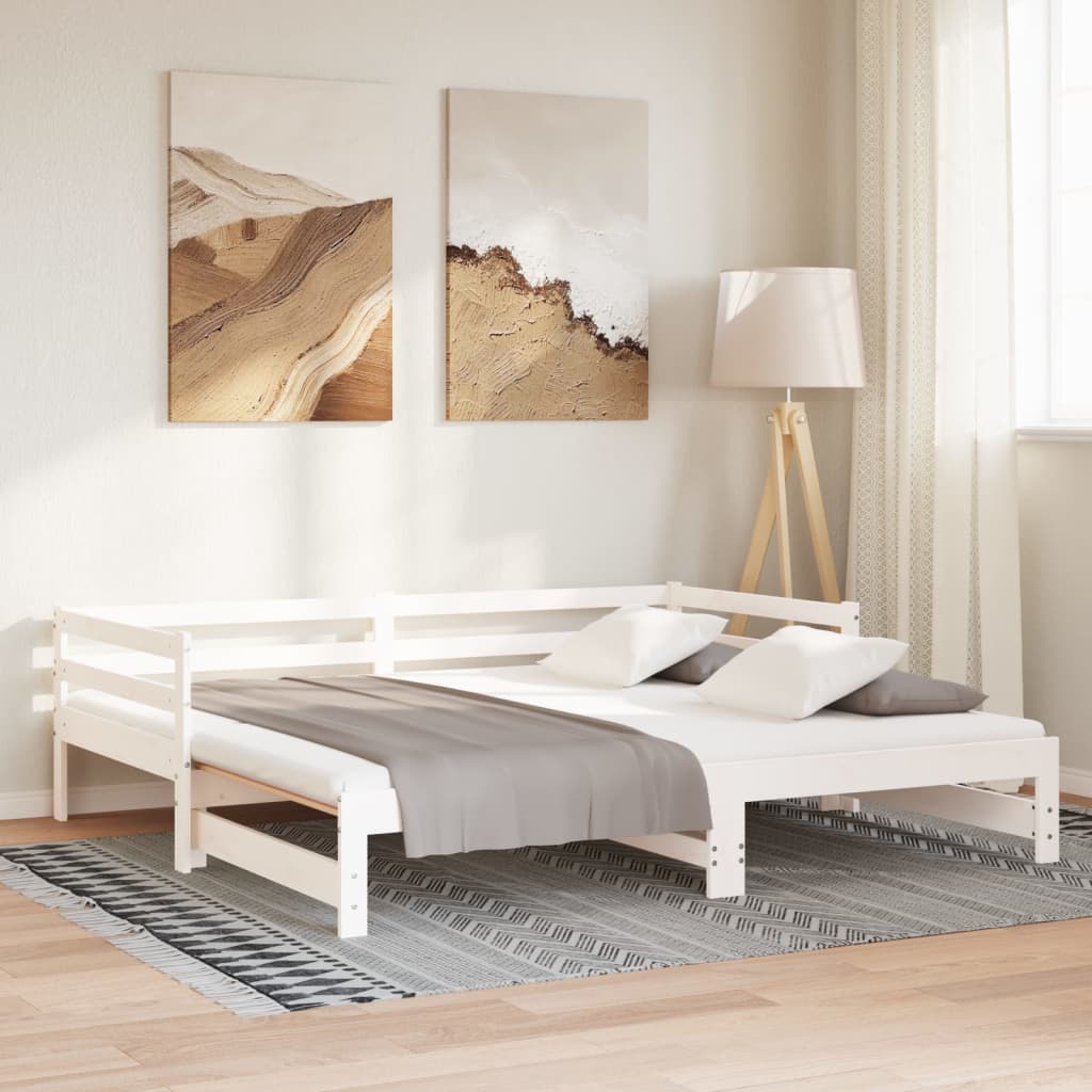 Estrutura sofá-cama de puxar sem colchão 80x200 cm branco