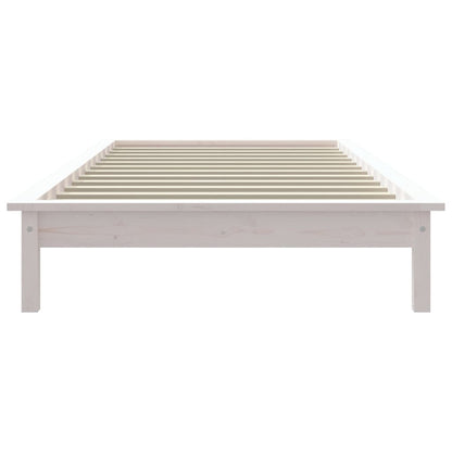 Estrutura de cama 90x200 cm pinho maciço branco