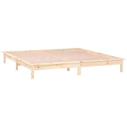 Estrutura de cama LEDs 180x200cm 6FT super king madeira maciça