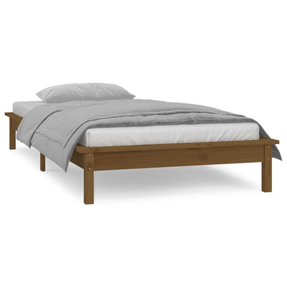 Estrutura cama +LEDs pequena solteiro 75x190cm madeira castanho