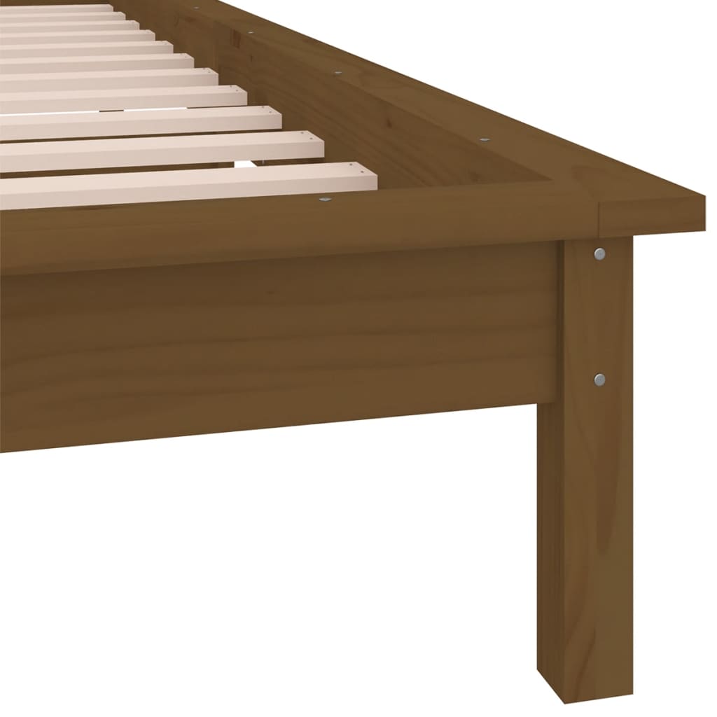 Estrutura cama +LEDs pequena solteiro 75x190cm madeira castanho