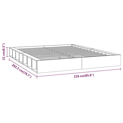 Estrutura de cama 200x200 cm madeira maciça