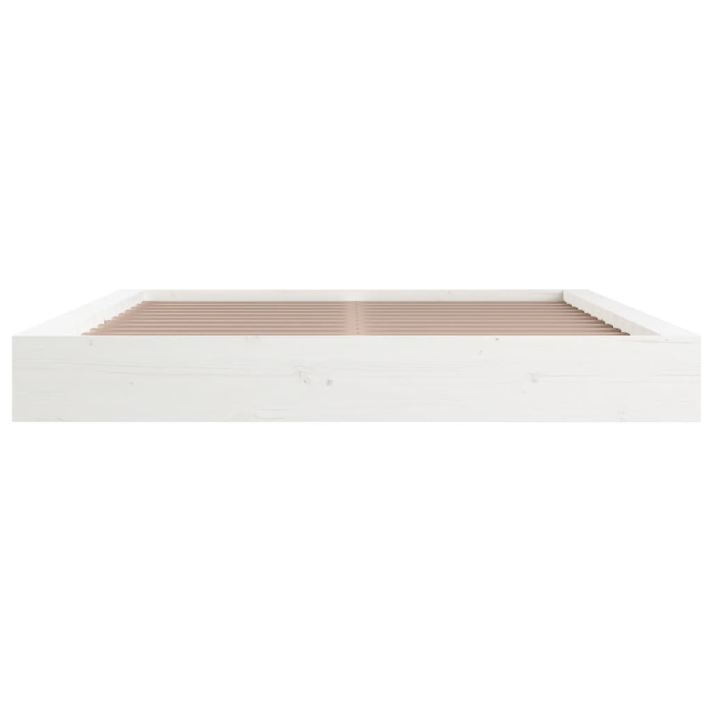 Estrutura de cama 140x200 madeira maciça branco