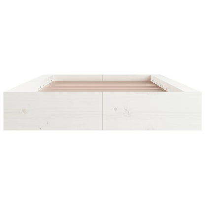 Estrutura de cama branco 100x200 cm madeira maciça