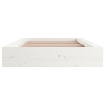 Estrutura de cama 90x200 cm madeira maciça branco