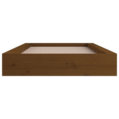 Estrutura cama pequena solteiro 75x190 cm madeira castanho mel