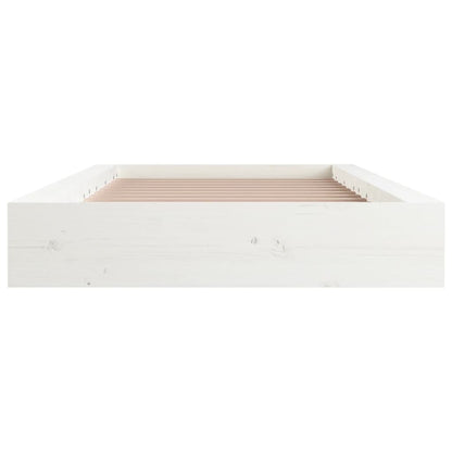 Estrutura cama pequena casal 120x190 cm pinho maciço branco