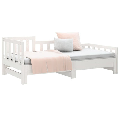 Sofá-cama de puxar 2x(90x200) cm pinho maciço branco