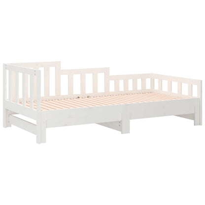 Sofá-cama de puxar 2x(90x200) cm pinho maciço branco