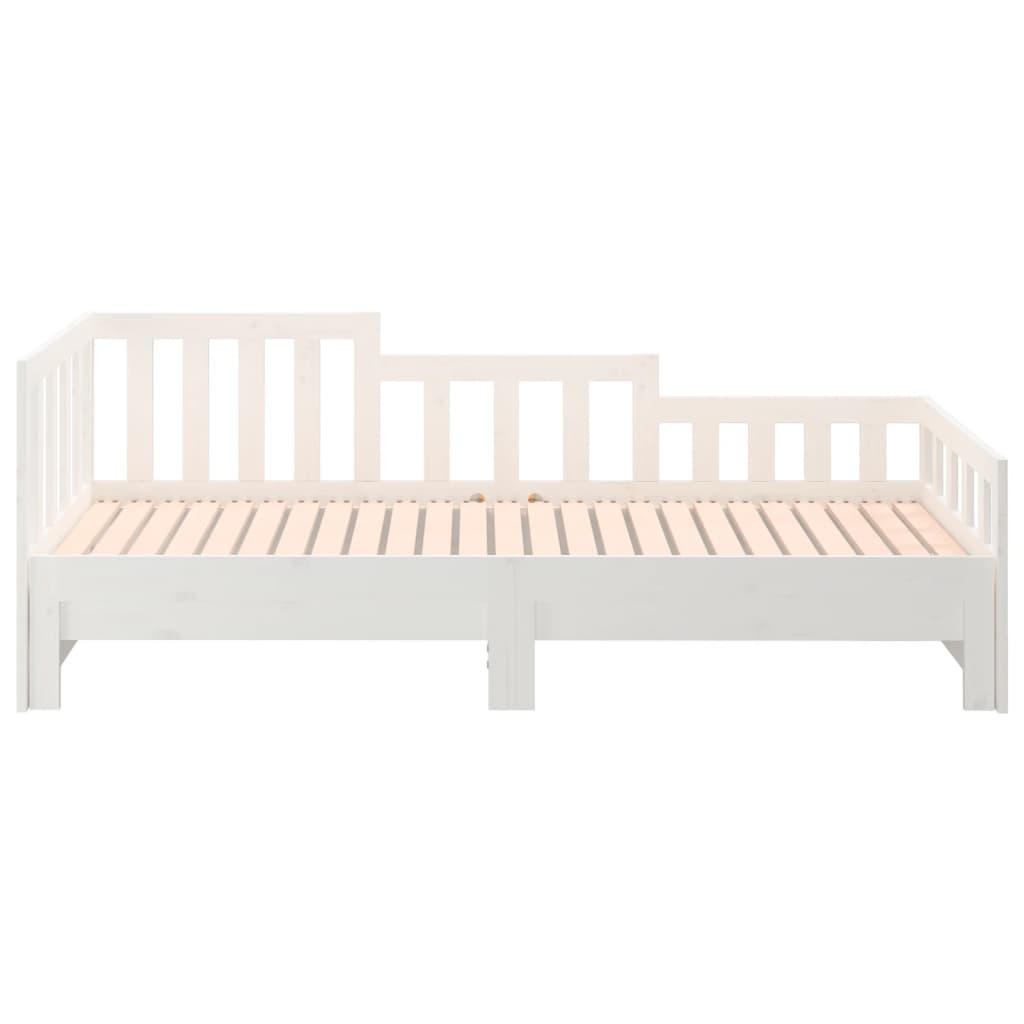 Sofá-cama de puxar 2x(90x200) cm pinho maciço branco