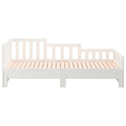 Sofá-cama de puxar 2x(90x200) cm pinho maciço branco