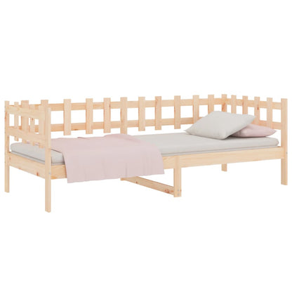 Sofá-cama 90x190 cm madeira de pinho maciça