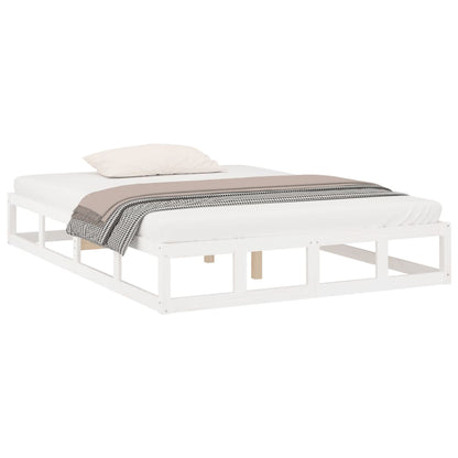 Estrutura de cama 200x200 cm pinho maciço branco