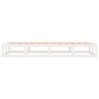 Estrutura cama pequena solteiro 75x190 cm madeira maciça branco