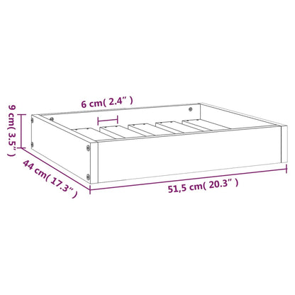 Cama para cães 51,5x44x9 cm madeira de pinho maciça