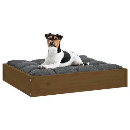 Cama para cães 51,5x44x9 cm madeira de pinho castanho mel