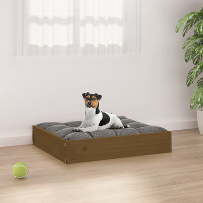 Cama para cães 51,5x44x9 cm madeira de pinho castanho mel