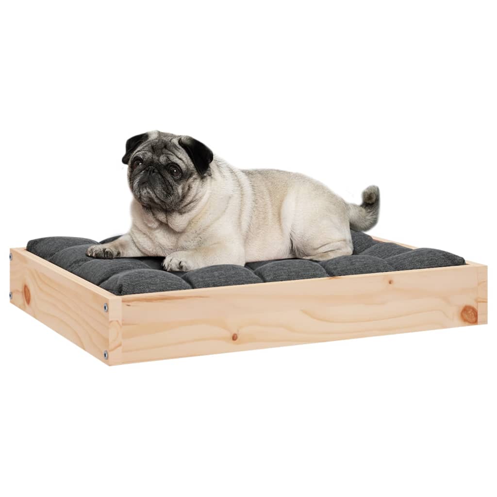 Cama para cães 61,5x49x9 cm madeira de pinho maciça