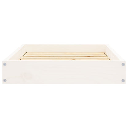 Cama para cães 61,5x49x9 cm madeira de pinho maciça branco