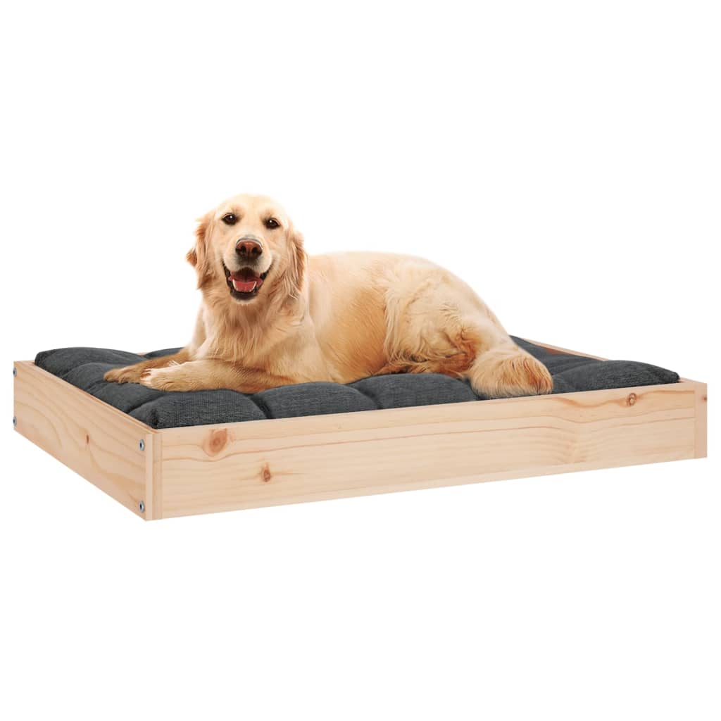 Cama para cães 71,5x54x9 cm madeira de pinho maciça