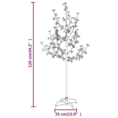 Cerejeira com 84 luzes LEDs 120 cm branco quente