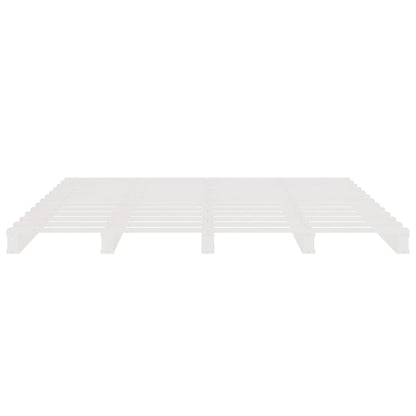 Cama de paletes super king 180x200 cm pinho maciço branco