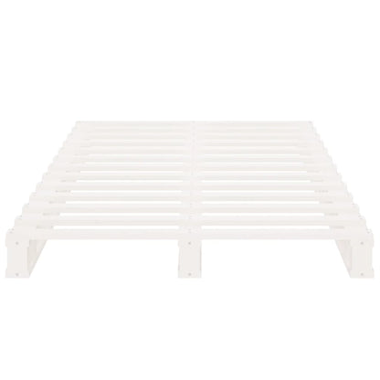 Estrutura cama pequena de solteiro 75x190cm pinho maciço branco