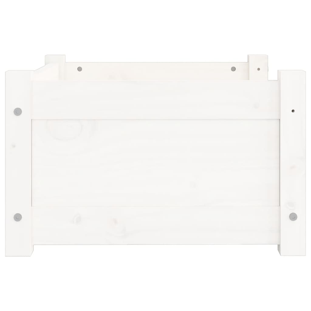 Cama para cães 55,5x45,5x28 cm madeira de pinho maciça branco