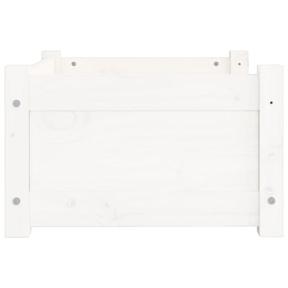 Cama para cães 55,5x45,5x28 cm madeira de pinho maciça branco