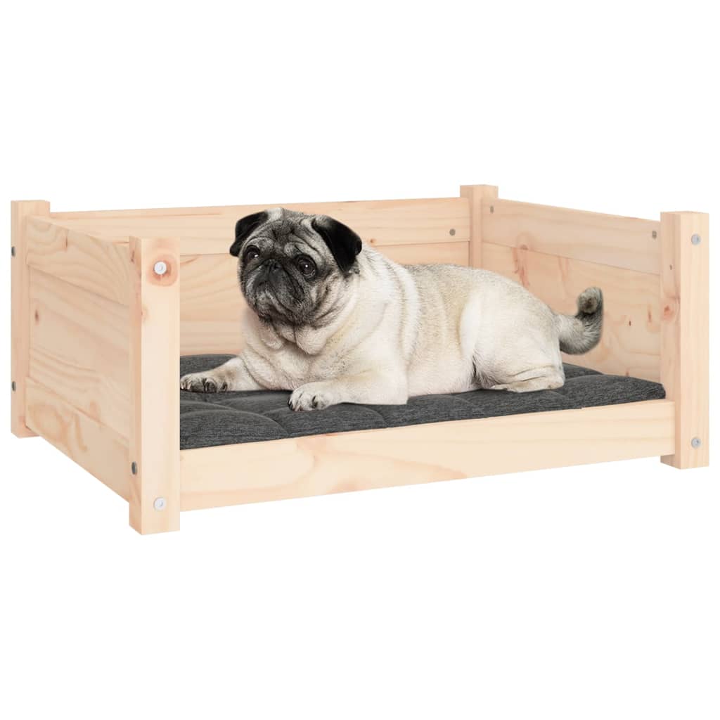 Cama para cães 65,5x50,5x28 cm madeira de pinho maciça