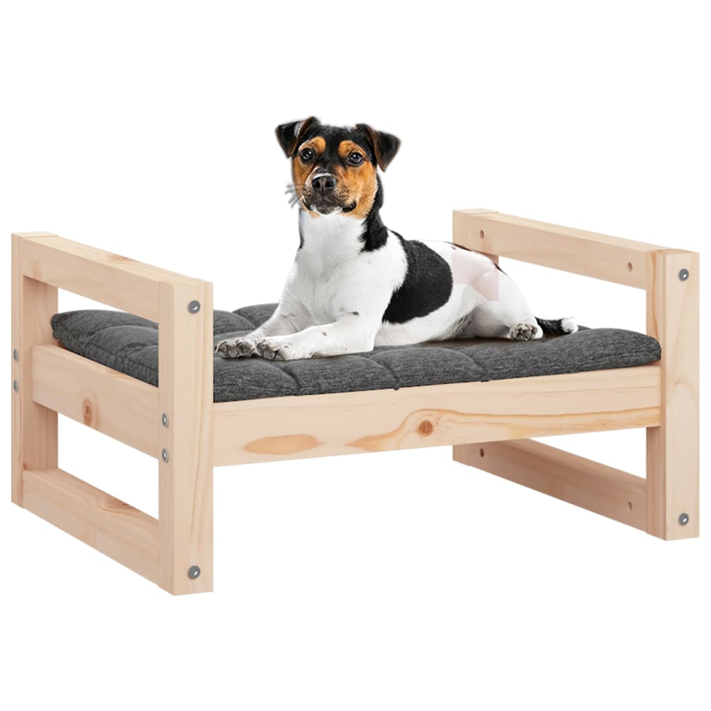 Cama para cães 55,5x45,5x28 cm madeira de pinho maciça