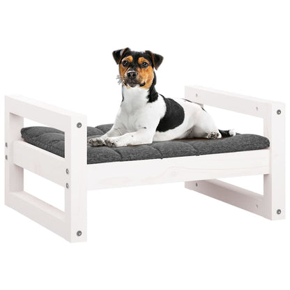 Cama para cães 55,5x45,5x28 cm madeira de pinho maciça branco