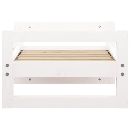 Cama para cães 55,5x45,5x28 cm madeira de pinho maciça branco