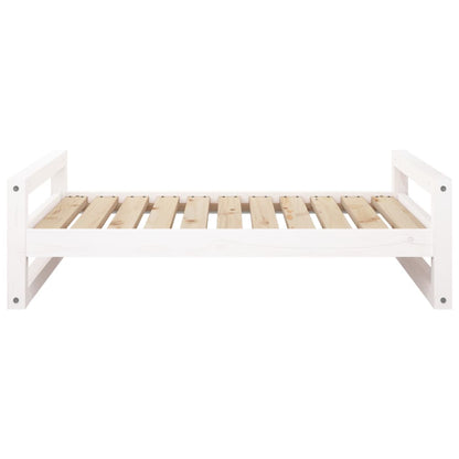 Cama para cães 95,5x65,5x28 cm madeira de pinho maciça branco