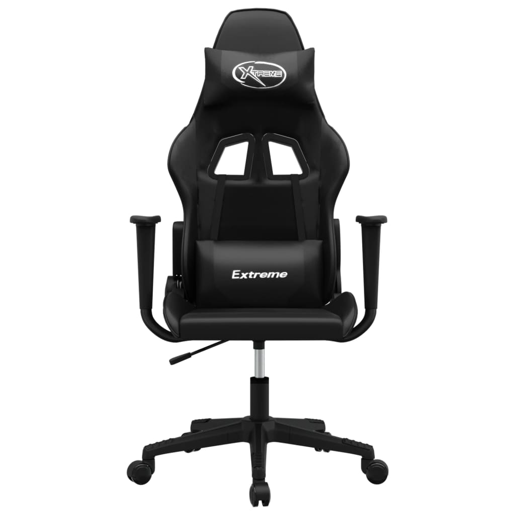 Cadeira gaming de massagens couro artificial preto