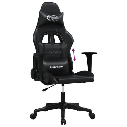 Cadeira gaming de massagens couro artificial preto