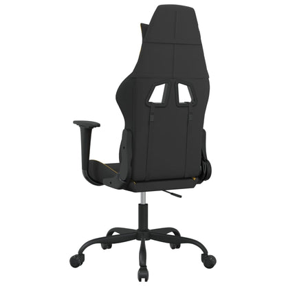 Cadeira gaming de massagens tecido preto e amarelo